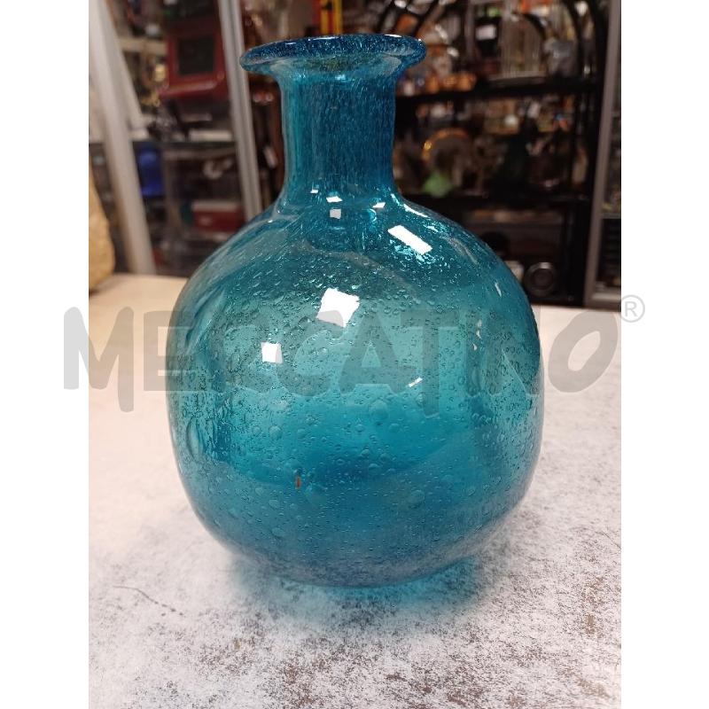 VASO VETRO AZZURRO  | Mercatino dell'Usato Moncalieri - fr. moriondo 2
