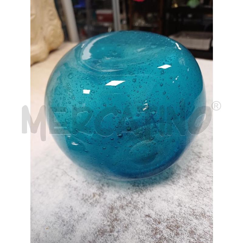 VASO VETRO AZZURRO  | Mercatino dell'Usato Moncalieri - fr. moriondo 4