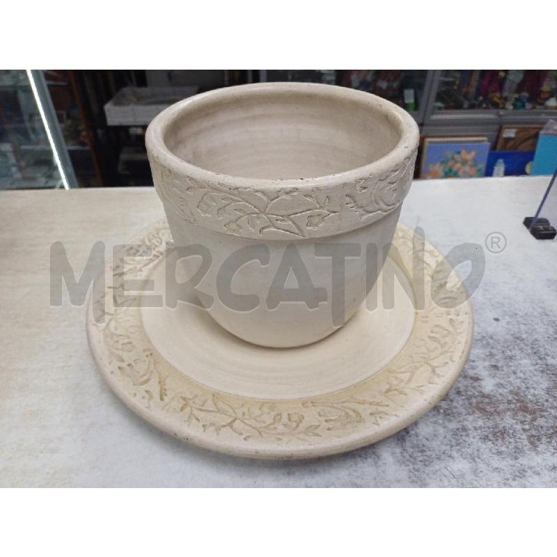 VASO + SOTTOVASO PANNA | Mercatino dell'Usato Moncalieri - fr. moriondo 2