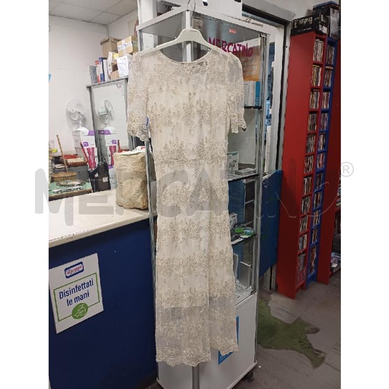 VESTITO DONNA AVORIO DORATO SOMA | Mercatino dell'Usato Moncalieri - fr. moriondo 1