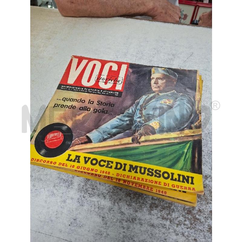 VOCI STORICHE CON DISCHI MUSSOLINI | Mercatino dell'Usato Moncalieri - fr. moriondo 1