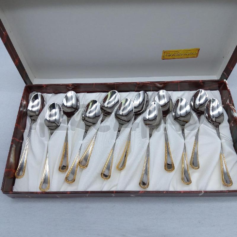 12 CUCCHIAINI PZ. ACCIAIO ORO GOTTINGHEN | Mercatino dell'Usato San maurizio canavese 4