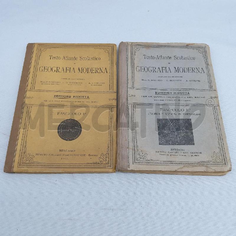 2 LIBRI EPOCA TESTO-ATLANTE SCOLASTICO GEOGRAFIA | Mercatino dell'Usato San maurizio canavese 1