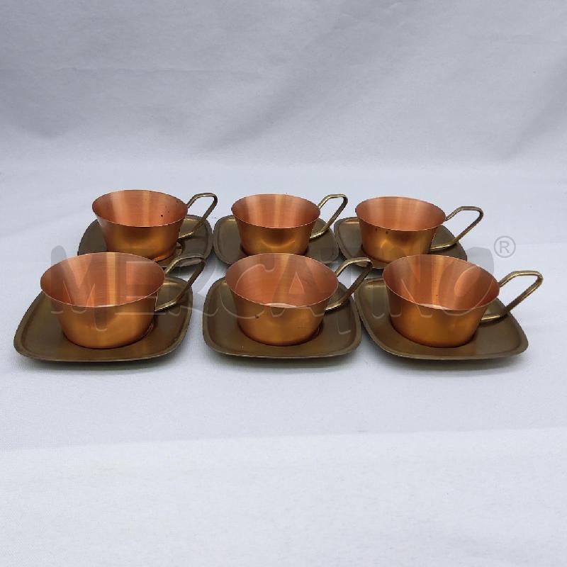 6 TAZZINE RAME PIATTINI OTTONE | Mercatino dell'Usato San maurizio canavese 1