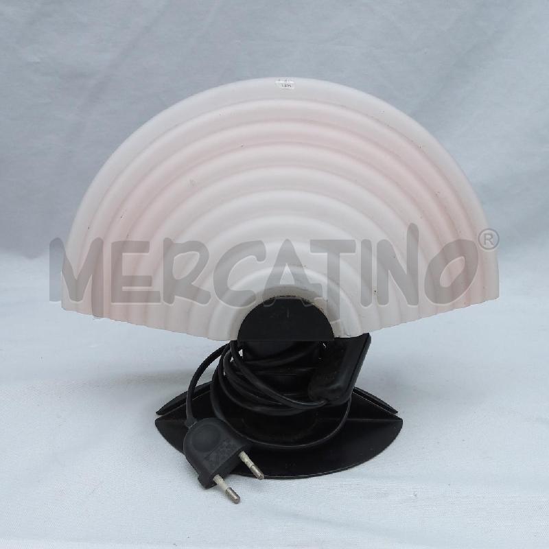ABAT JOUR BASE NERO VETRO RIGATO ROSA | Mercatino dell'Usato San maurizio canavese 1