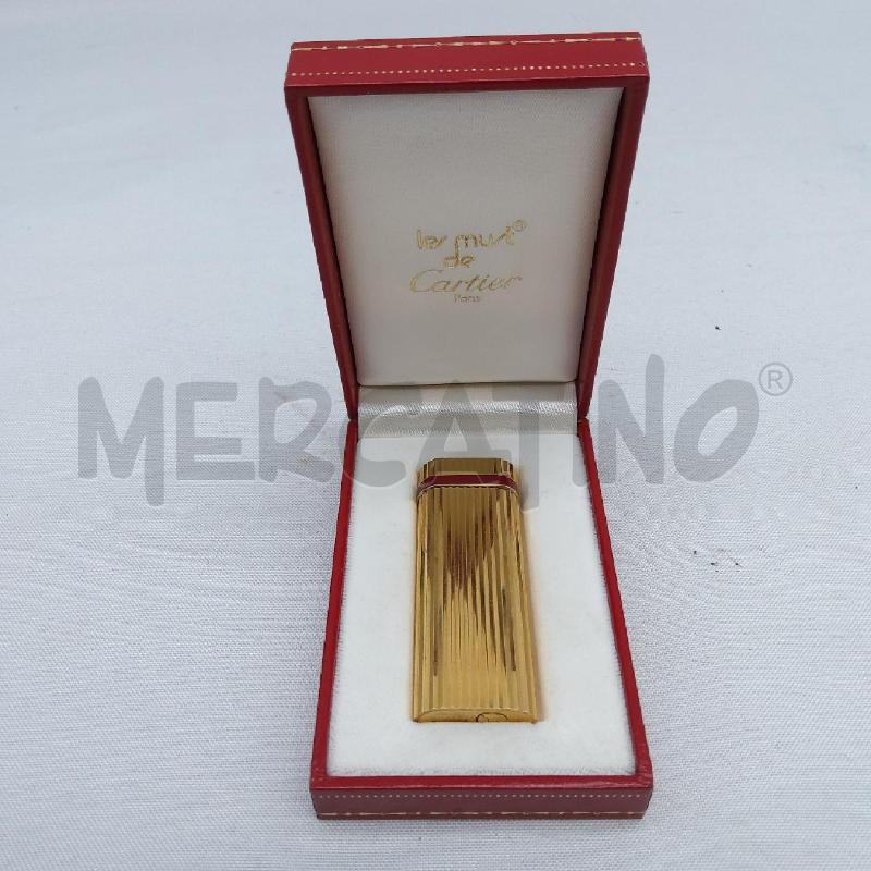 ACCENDINO DA COLLEZIONE CARTIER RIGATO ORO | Mercatino dell'Usato San maurizio canavese 1