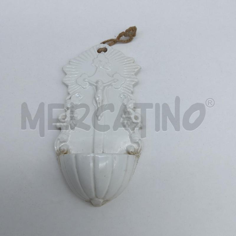 ACQUASANTIERA CERAMICA BNC CRISTO IN CROCE | Mercatino dell'Usato San maurizio canavese 1