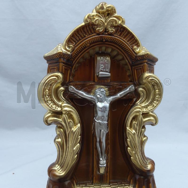 ACQUASANTIERA CERAMICA MARRONE ORO H CM 30 | Mercatino dell'Usato San maurizio canavese 2