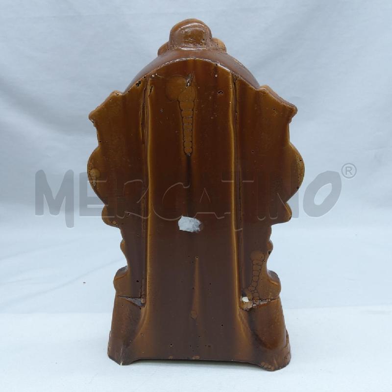 ACQUASANTIERA CERAMICA MARRONE ORO H CM 30 | Mercatino dell'Usato San maurizio canavese 4