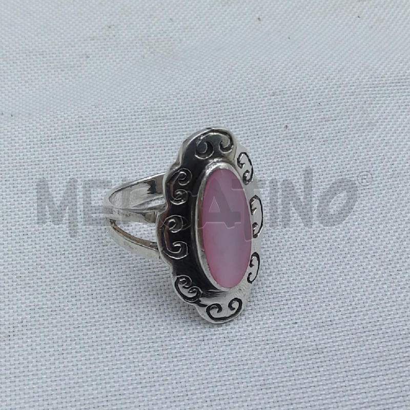 ANELLO DONNA ARGENTO OVALE ROSA | Mercatino dell'Usato San maurizio canavese 1