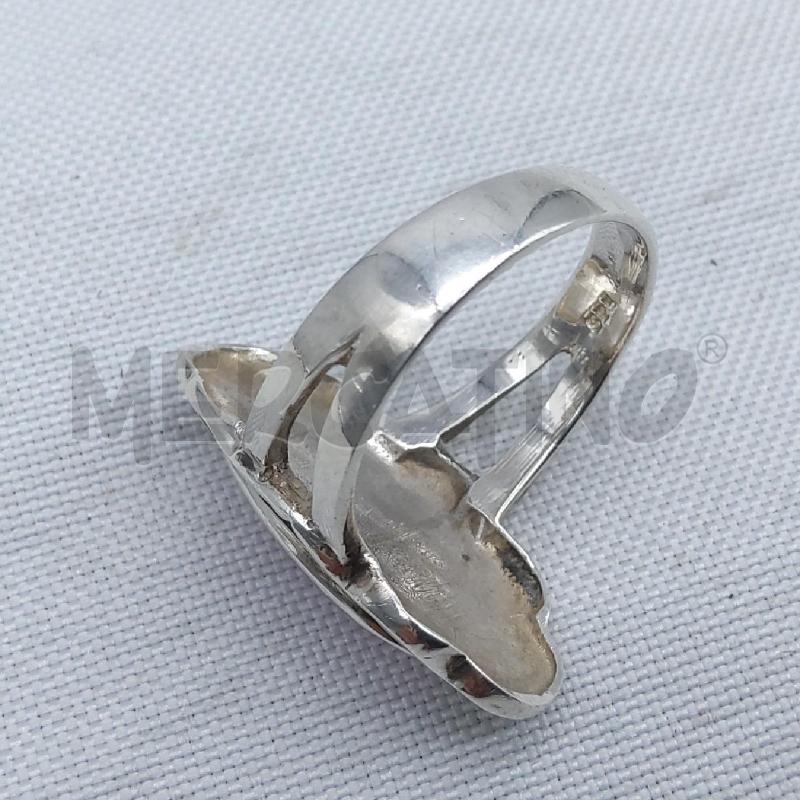 ANELLO DONNA ARGENTO OVALE ROSA | Mercatino dell'Usato San maurizio canavese 4
