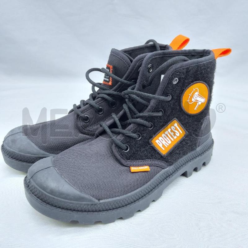 ANFIBI DONNA PALLADIUM 1F NERO TELA LIBERTE EGALITE FRATERNITE  | Mercatino dell'Usato San maurizio canavese 4