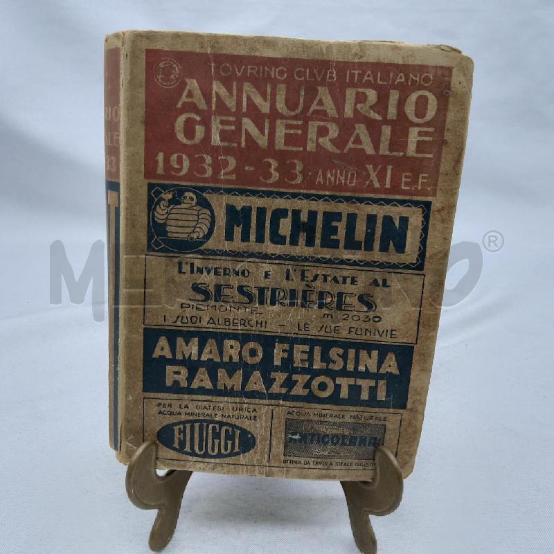ANNUARIO GENERALE 1932-33 MICHELIN | Mercatino dell'Usato San maurizio canavese 1