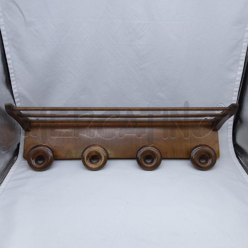 APPENDI ABITI LEGNO 4 POMELLI TONDI | Mercatino dell'Usato San maurizio canavese 1