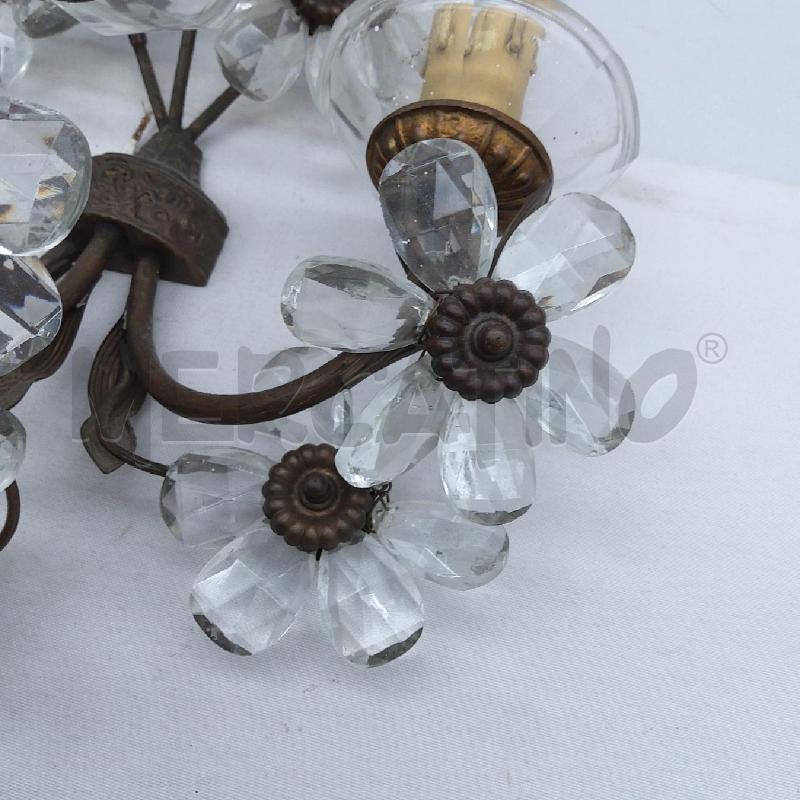 APPLIQUE 3 LUCIFIORI VETRO GOCCE | Mercatino dell'Usato San maurizio canavese 2