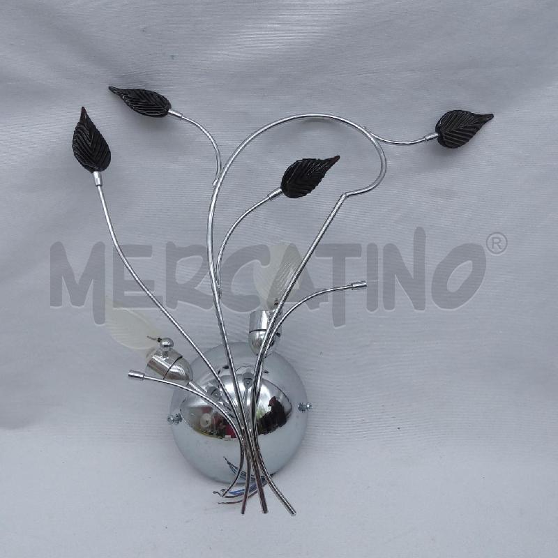 APPLIQUE ACCIAIO RAMI FOGLIOLINE BCO NERO | Mercatino dell'Usato San maurizio canavese 1