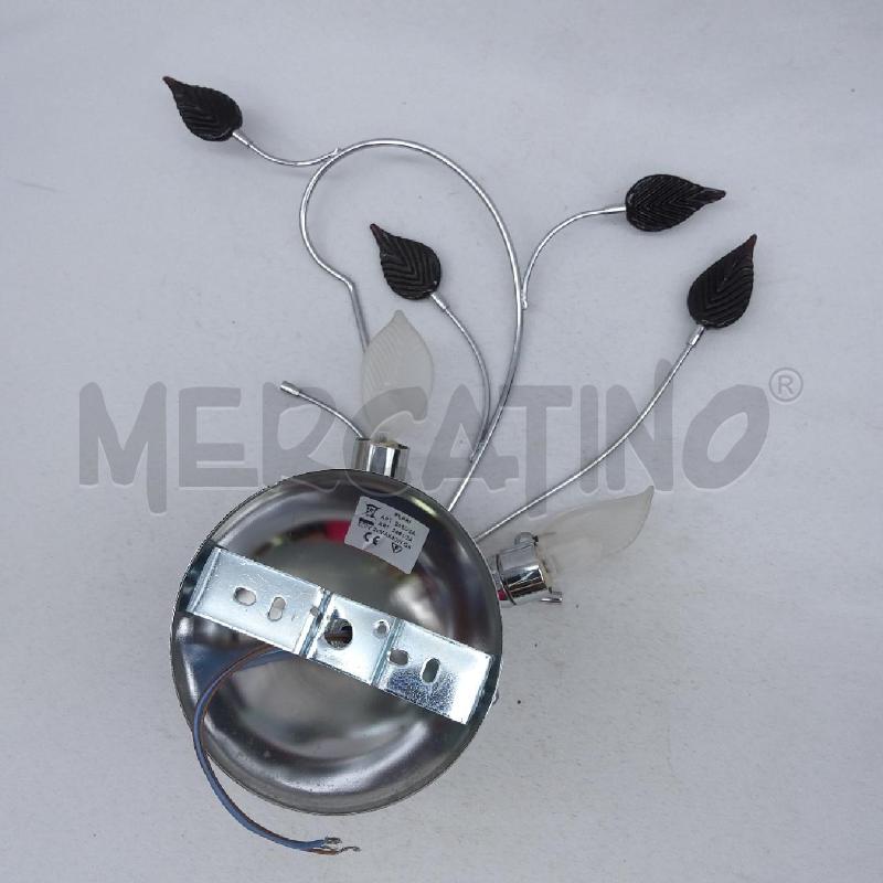 APPLIQUE ACCIAIO RAMI FOGLIOLINE BCO NERO | Mercatino dell'Usato San maurizio canavese 3
