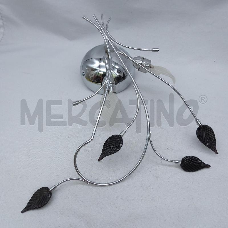 APPLIQUE ACCIAIO RAMI FOGLIOLINE BCO NERO | Mercatino dell'Usato San maurizio canavese 4