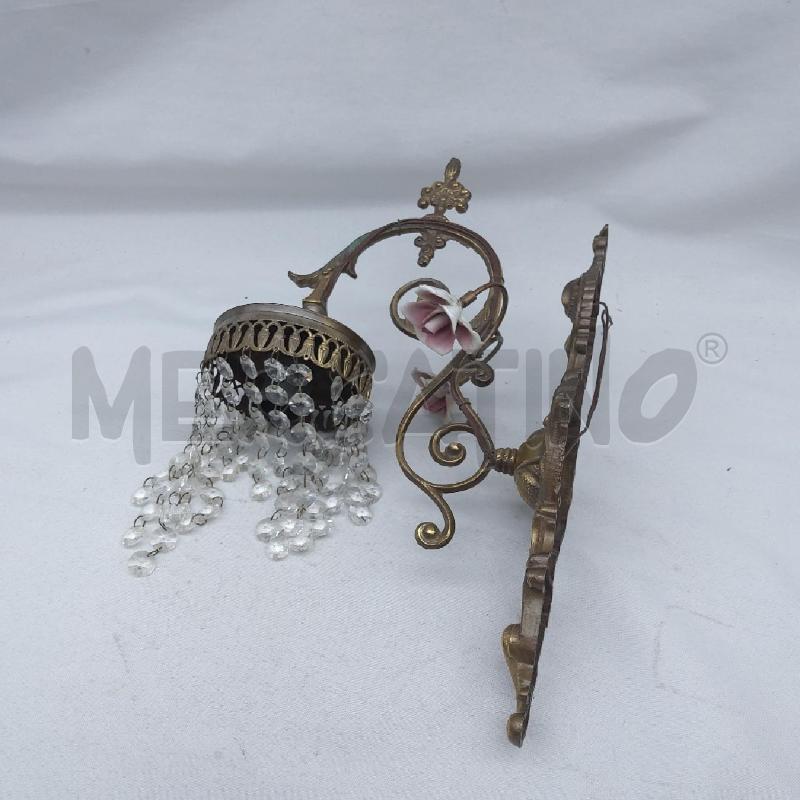 APPLIQUE COPPIA PENDAGLI E ROSELLINE CERAMICA | Mercatino dell'Usato San maurizio canavese 1