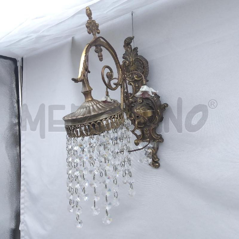 APPLIQUE COPPIA PENDAGLI E ROSELLINE CERAMICA | Mercatino dell'Usato San maurizio canavese 3