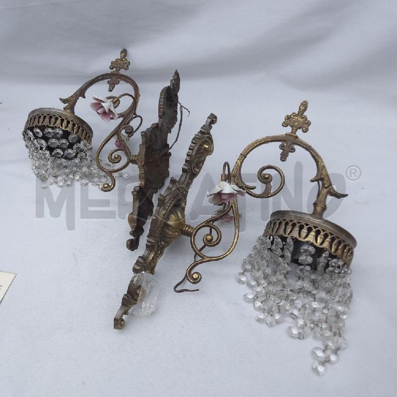 APPLIQUE COPPIA PENDAGLI E ROSELLINE CERAMICA | Mercatino dell'Usato San maurizio canavese 5