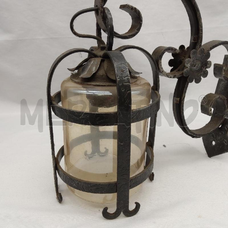 APPLIQUE FERRO BATTUTO AMPOLLA VETRO | Mercatino dell'Usato San maurizio canavese 2