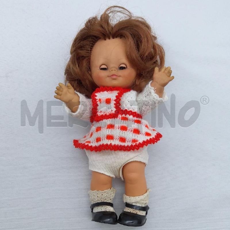 BAMBOLINA MIGLIORATI VESTITO BNC ROSSO H 23 CM | Mercatino dell'Usato San maurizio canavese 1