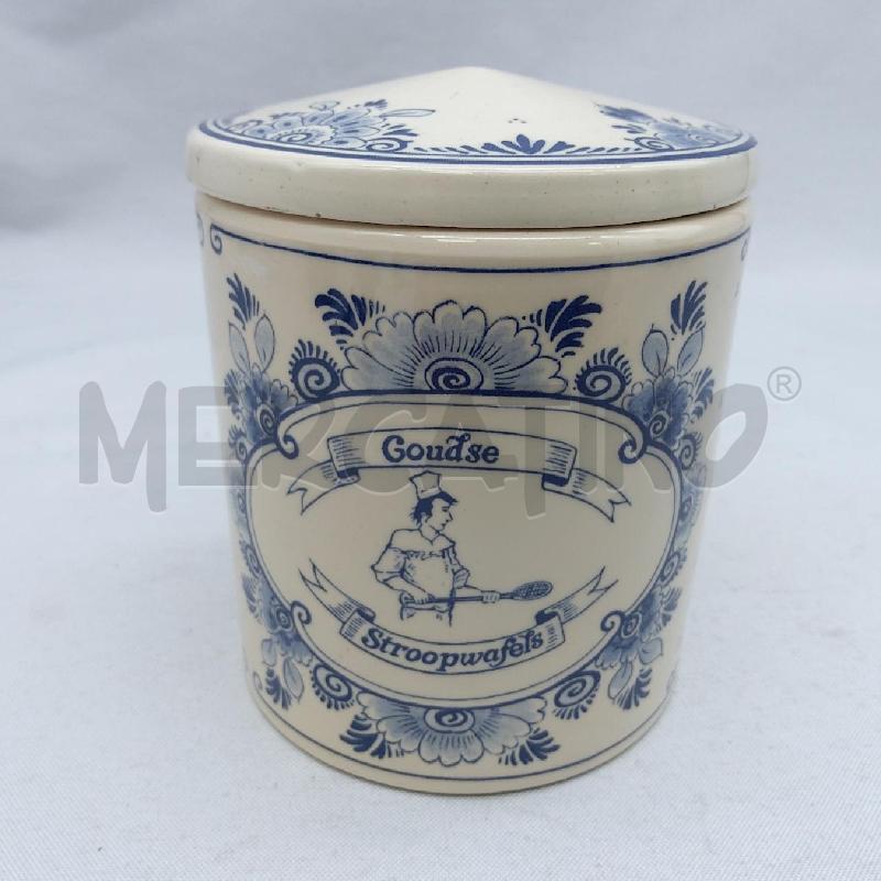 BARATTOLO CERAMICA OLANDESE AVORIO BLU GOUDSE | Mercatino dell'Usato San maurizio canavese 1