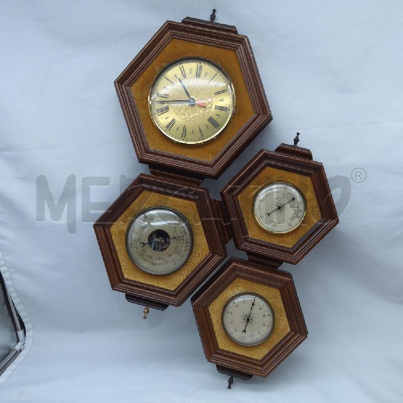 BAROMETRO 4 ESAGONI LEGNO VELLUTO SENAPE | Mercatino dell'Usato San maurizio canavese 1