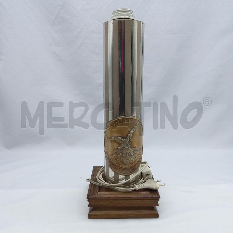 BASE LAMPADA LEGNO METALLO FERNET BRANCA | Mercatino dell'Usato San maurizio canavese 1