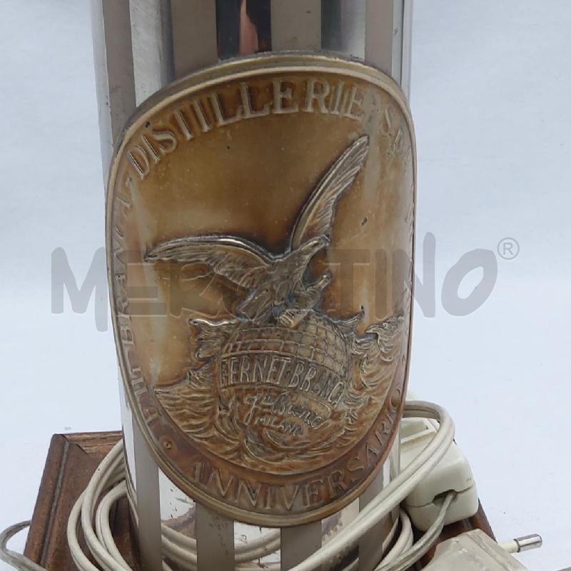 BASE LAMPADA LEGNO METALLO FERNET BRANCA | Mercatino dell'Usato San maurizio canavese 2