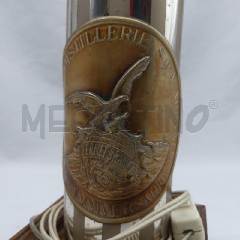 BASE LAMPADA LEGNO METALLO FERNET BRANCA | Mercatino dell'Usato San maurizio canavese 4