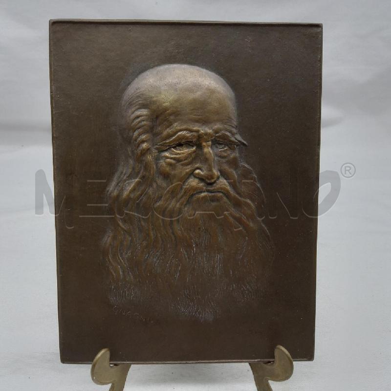 BASSORILIEVO BRONZO LEONARDO DA VINCI GNAGNI 1967 ZECCA | Mercatino dell'Usato San maurizio canavese 1