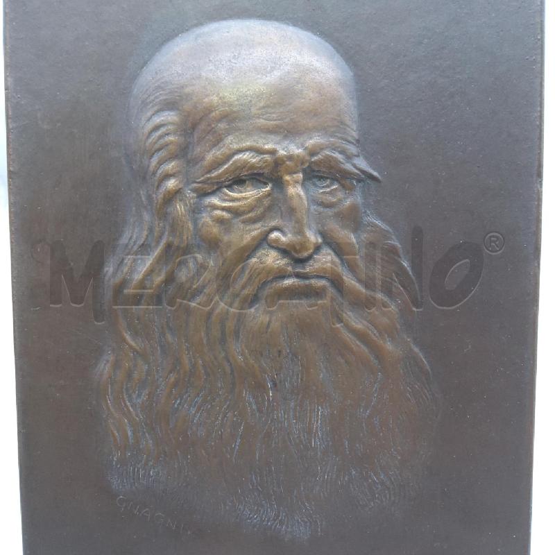 BASSORILIEVO BRONZO LEONARDO DA VINCI GNAGNI 1967 ZECCA | Mercatino dell'Usato San maurizio canavese 2