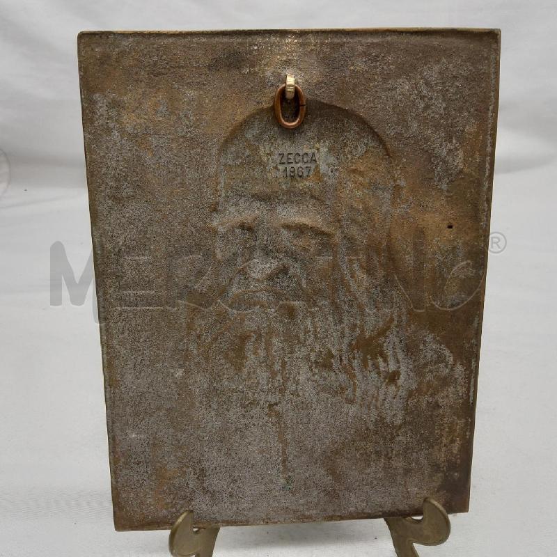 BASSORILIEVO BRONZO LEONARDO DA VINCI GNAGNI 1967 ZECCA | Mercatino dell'Usato San maurizio canavese 4
