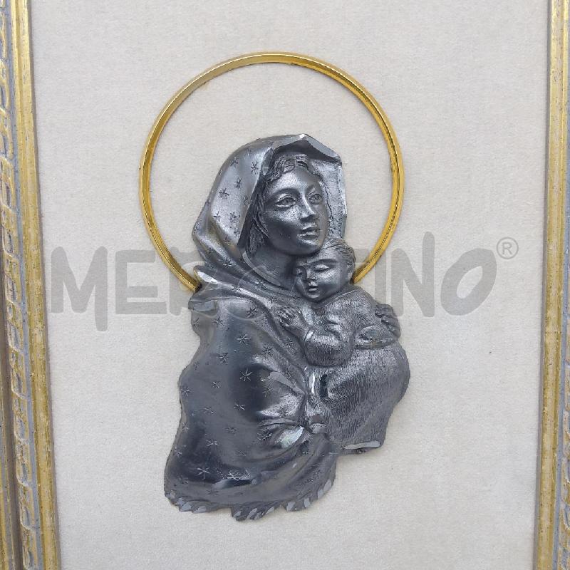 BASSORILIEVO MADONNA CON BAMBINO PELTRO VELLUTINO BEIGE | Mercatino dell'Usato San maurizio canavese 2