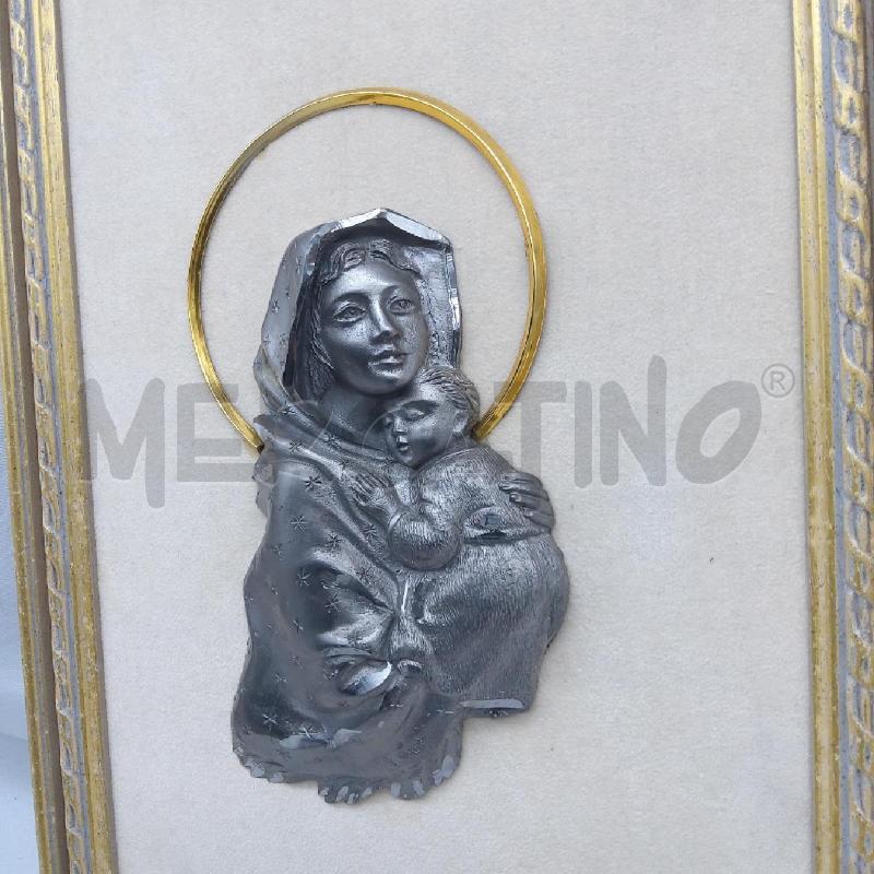 BASSORILIEVO MADONNA CON BAMBINO PELTRO VELLUTINO BEIGE | Mercatino dell'Usato San maurizio canavese 3