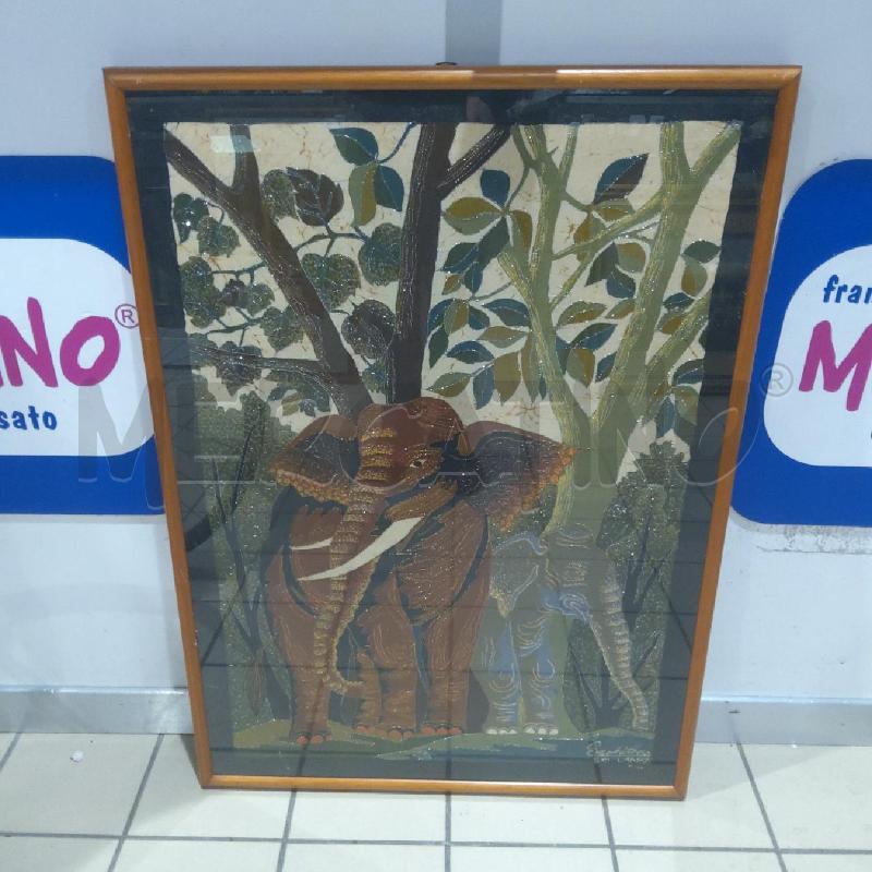 BATIK INCORNICIATO 2 ELEFANTI GIUNGLA | Mercatino dell'Usato San maurizio canavese 1
