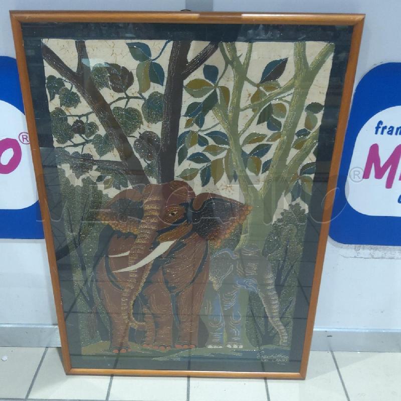 BATIK INCORNICIATO 2 ELEFANTI GIUNGLA | Mercatino dell'Usato San maurizio canavese 3
