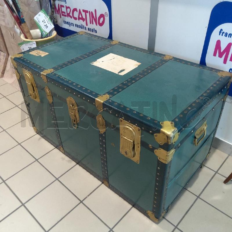 BAULE VERDE CERNIERE DORATE | Mercatino dell'Usato San maurizio canavese 3