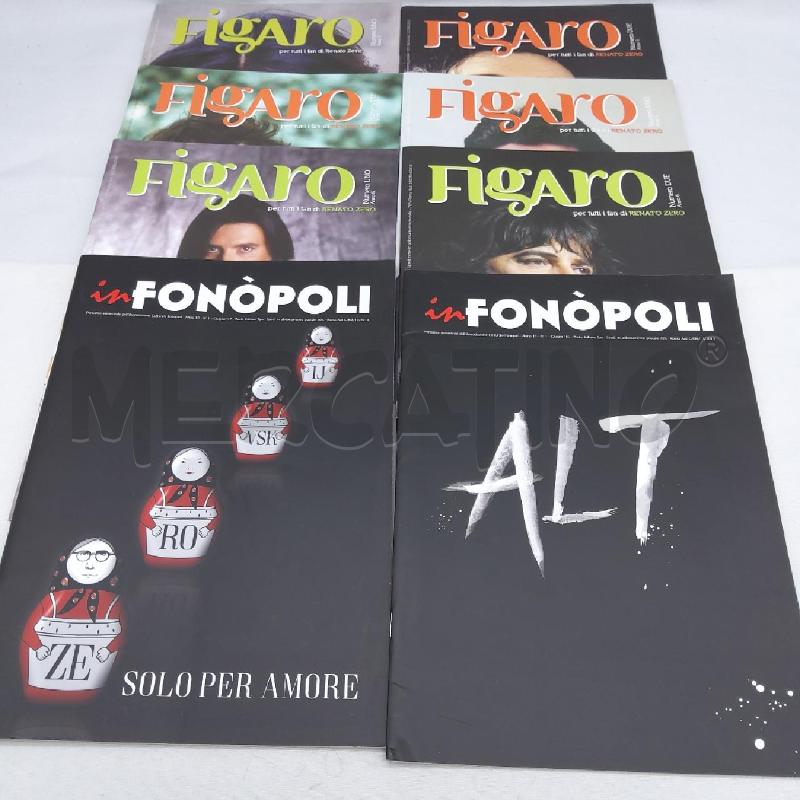 BLOCCO RIVISTE FIGARO RENATO ZERO | Mercatino dell'Usato San maurizio canavese 3