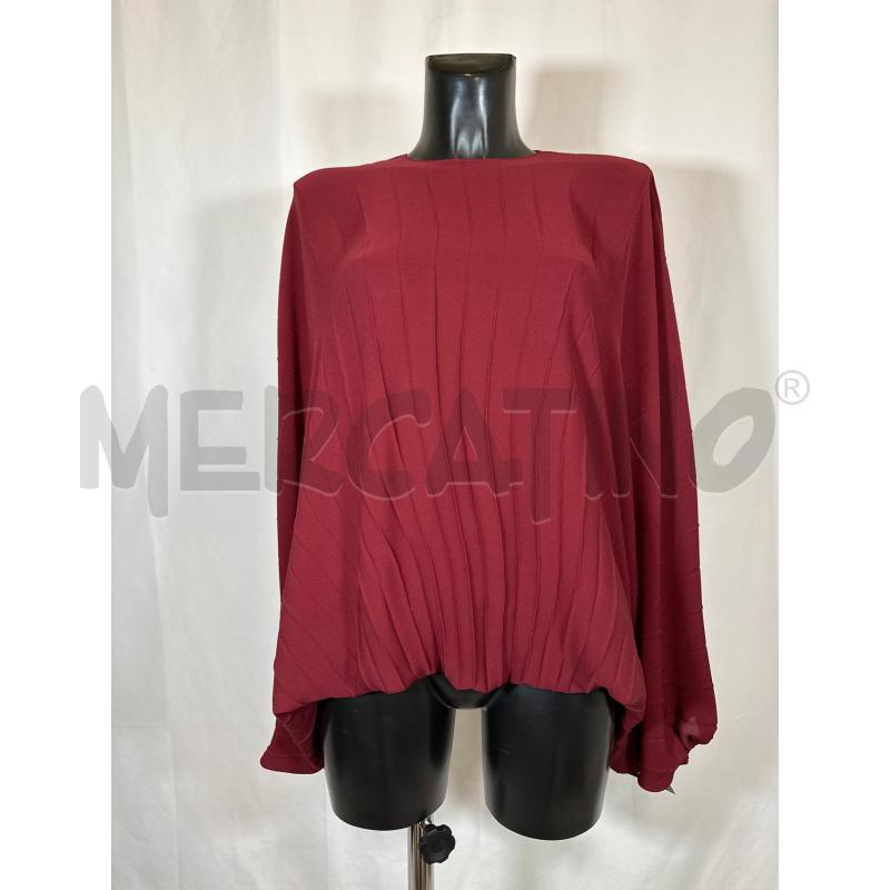 BLUSA DONNA VALENTINO ROSSO PLISSE SETA E VISCOSA  | Mercatino dell'Usato San maurizio canavese 1