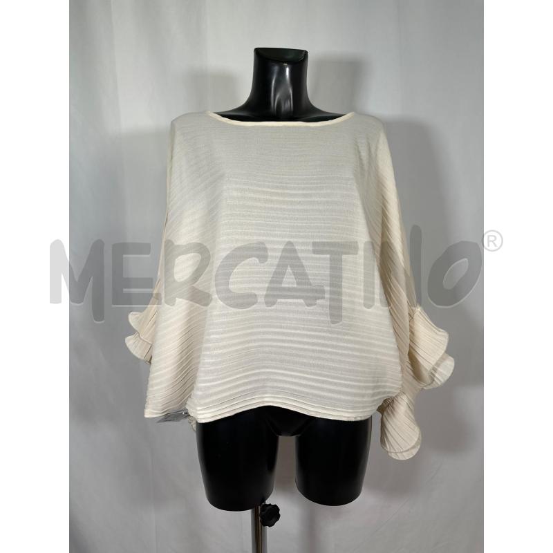 BLUSA D SOUVENIR BEIGE VOILE PLISSÈ | Mercatino dell'Usato San maurizio canavese 1