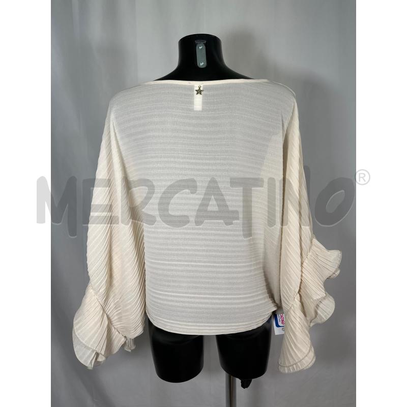 BLUSA D SOUVENIR BEIGE VOILE PLISSÈ | Mercatino dell'Usato San maurizio canavese 3