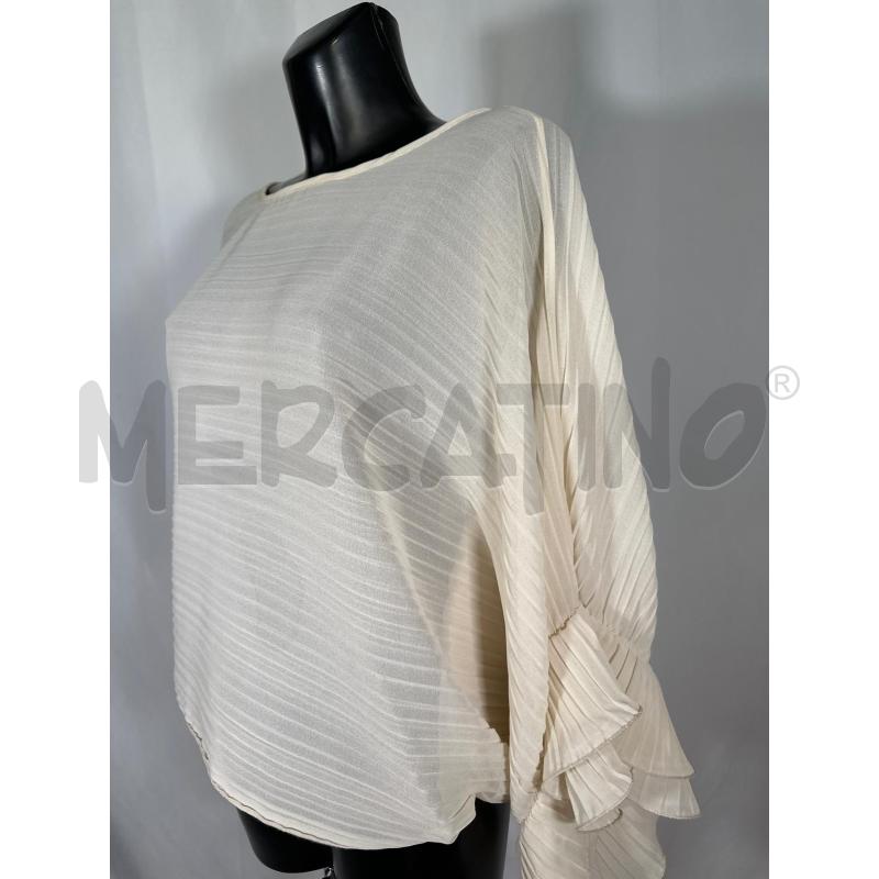 BLUSA D SOUVENIR BEIGE VOILE PLISSÈ | Mercatino dell'Usato San maurizio canavese 4
