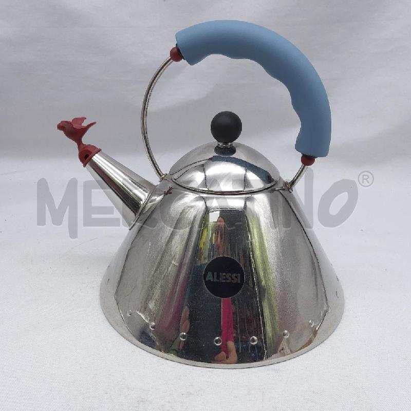BOLLITORE ALESSI CON UCCELLINO MANICO AZZURRO | Mercatino dell'Usato San maurizio canavese 1
