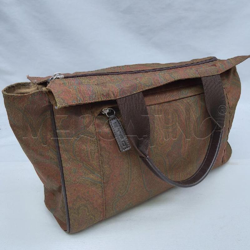 BORSA DONNA ETRO NYLON STAMPA PAISLEY INSERTI PELLE  | Mercatino dell'Usato San maurizio canavese 4