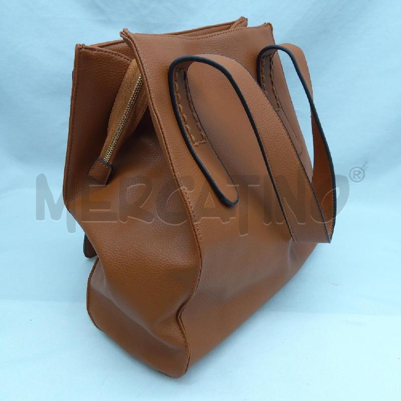BORSA DONNA FEZ MARRONE SIMIL PELLE FIBBIE | Mercatino dell'Usato San maurizio canavese 4