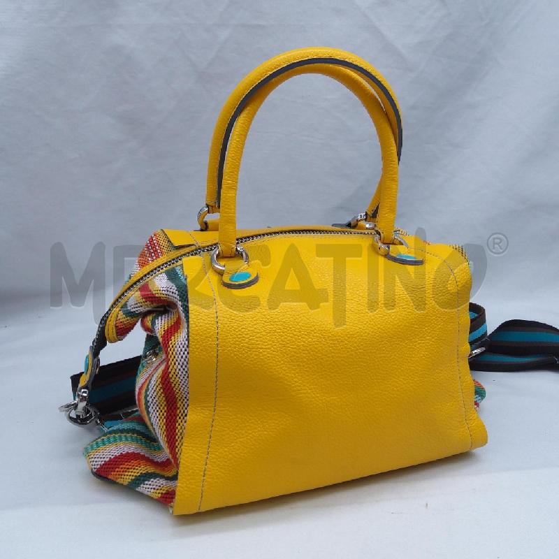 BORSA DONNA GABS ICON G3 GIALLO RIGHE TESSUTO  | Mercatino dell'Usato San maurizio canavese 4