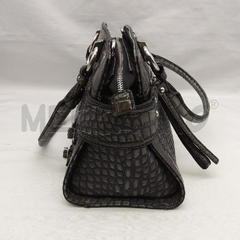 BORSA DONNA GUESS GRIGIO STAMPA COCCO METALLERIA ARGENTATA | Mercatino dell'Usato San maurizio canavese 4